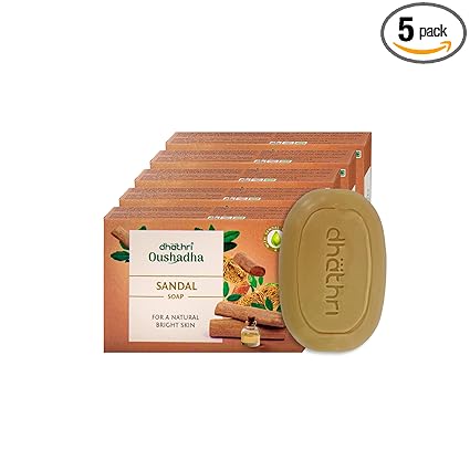 Dhathri Sandal Soap for a Natural Bright Skin