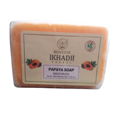 Biovedya Khadi Herbal Papaya Soap (125g)