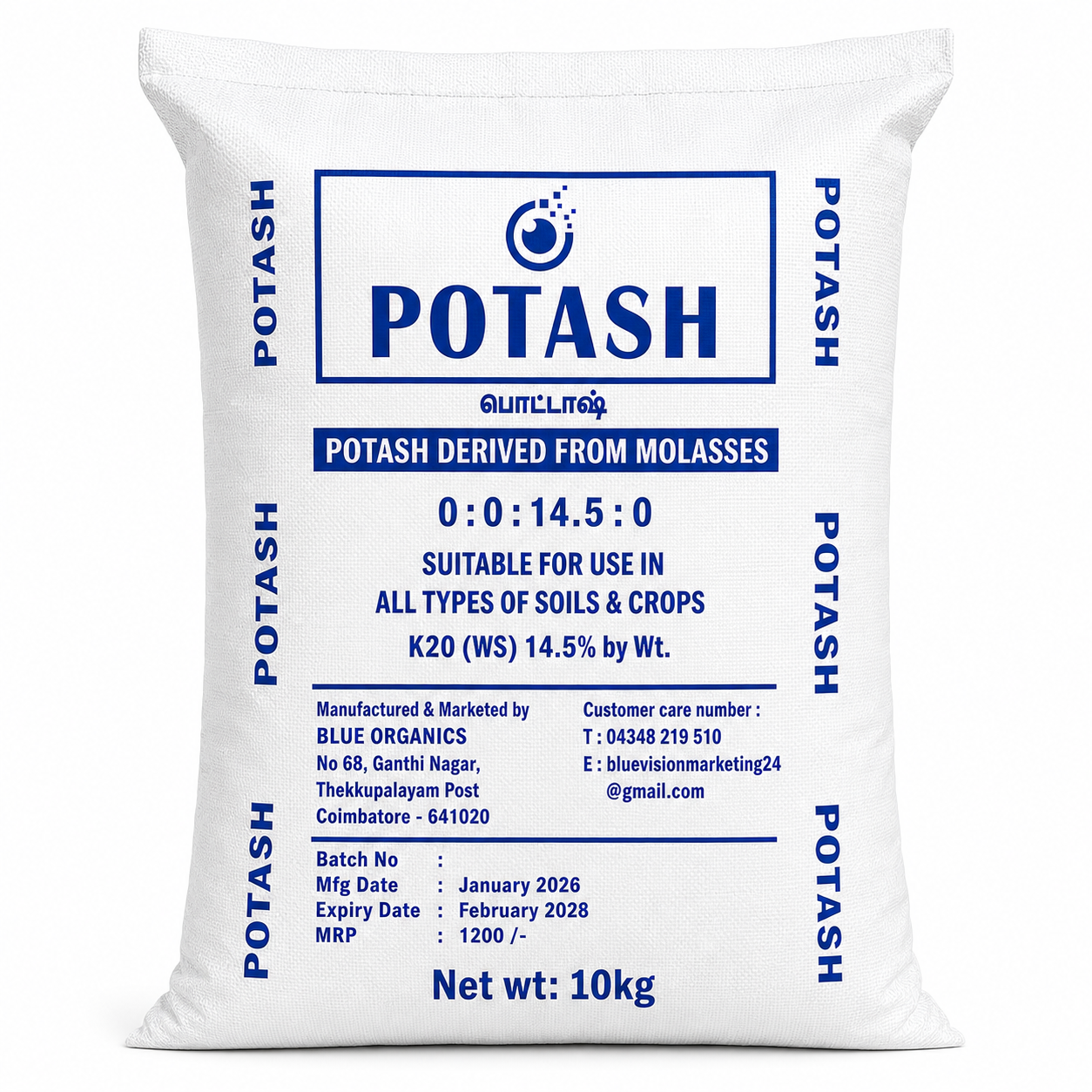 ORGANIC POTASH 10 KG